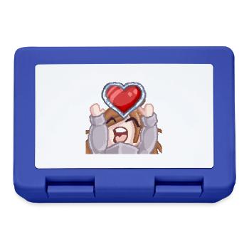 Pillowg1rl Emote mit Herz - Brotdose - Royalblau - Vorne