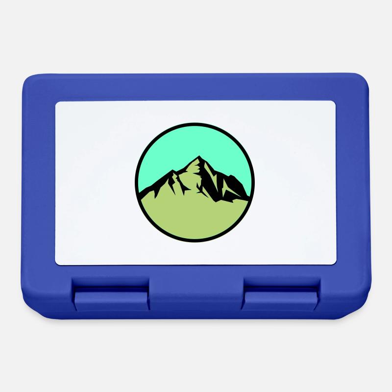 berge - Brotdose - Royalblau