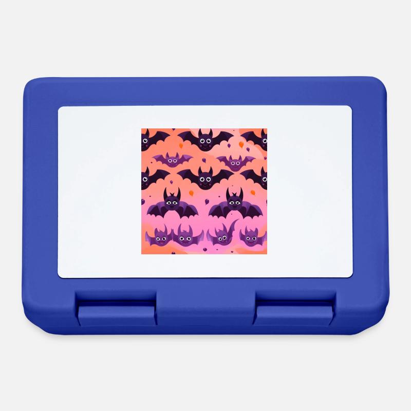 Comic Bats - Lunchbox - royal blue