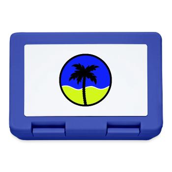 palme - Brotdose - Royalblau - Vorne