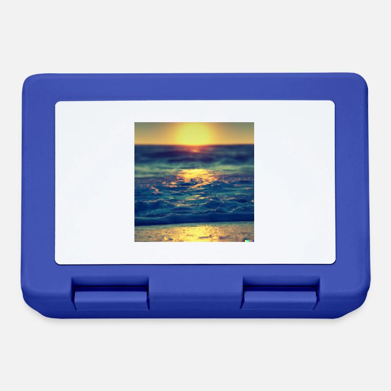 retro see sunset - Brotdose - Royalblau