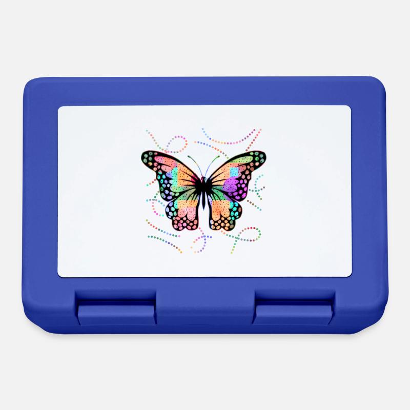 Papillon - Boîte à goûter - bleu royal