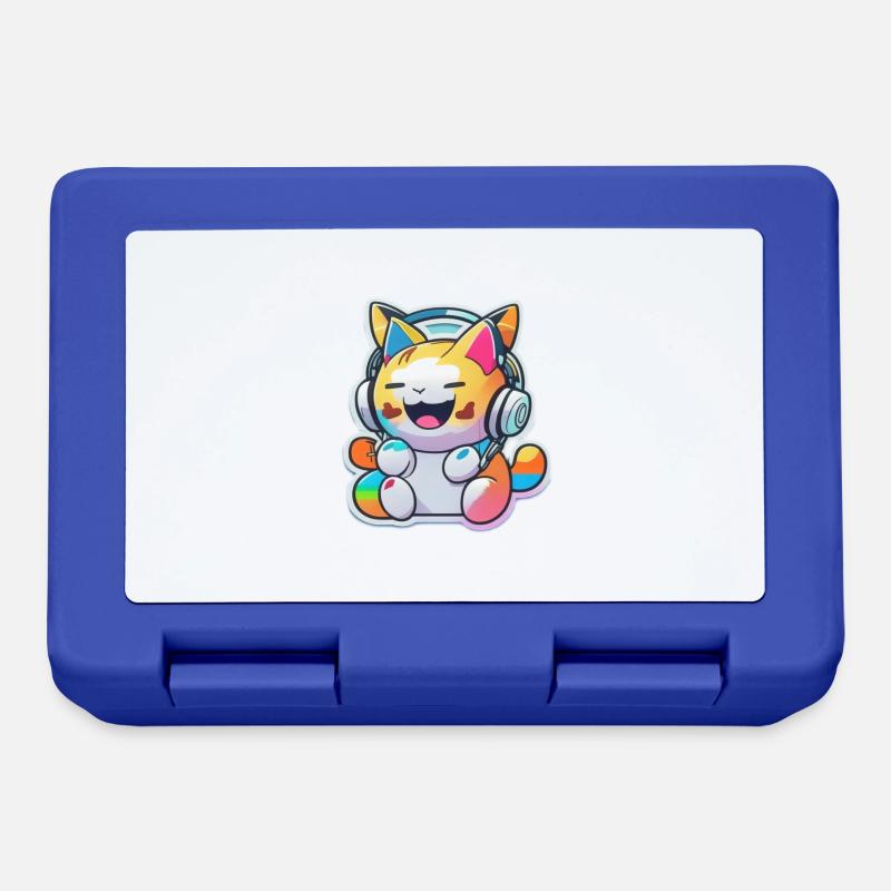 Rainbow Cat - Brotdose - Royalblau