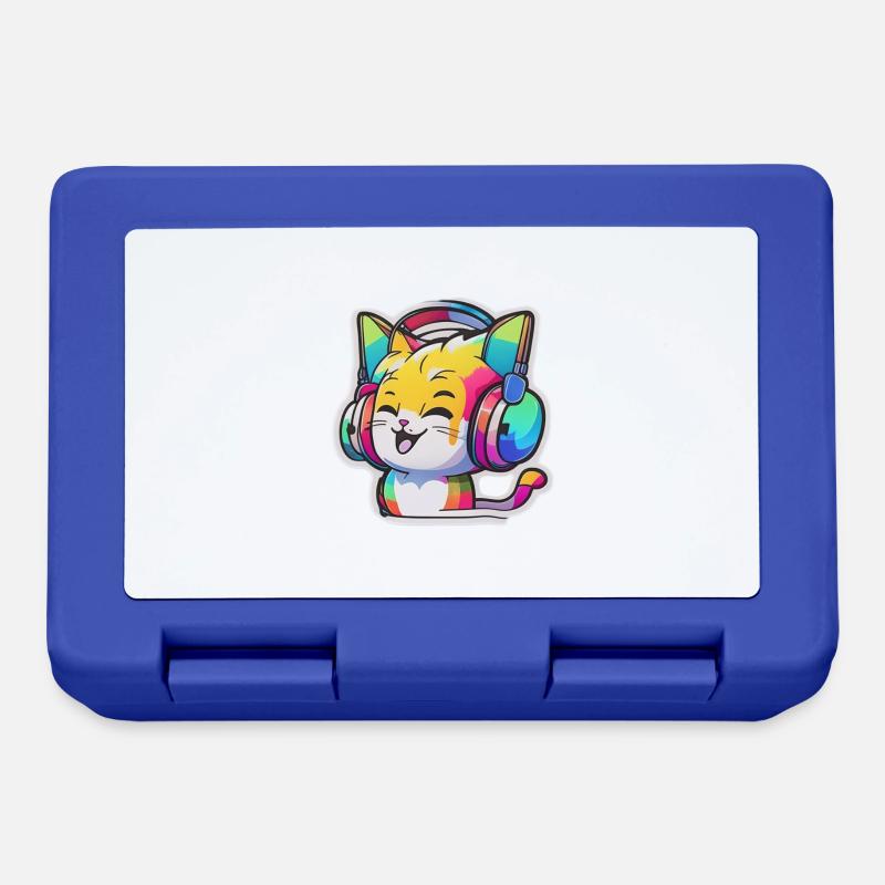 Rainbow Cat - Brotdose - Royalblau