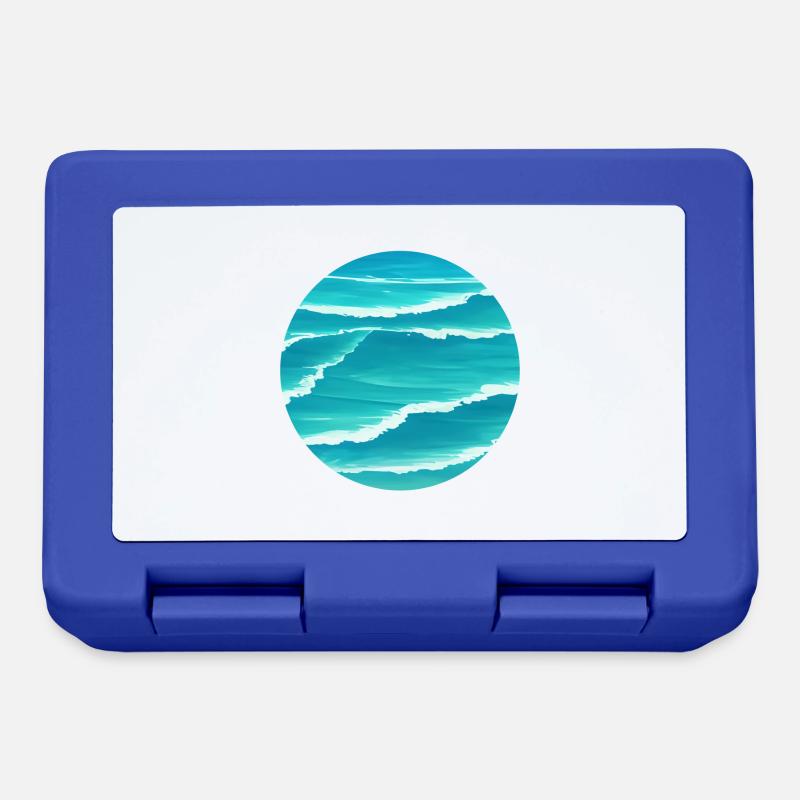 Vagues de l’océan - Boîte à goûter - bleu royal
