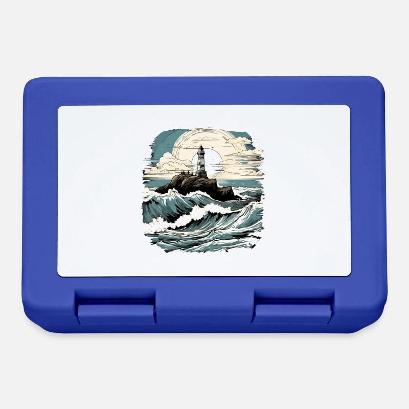Phare Breton n°2 - Boîte à goûter - bleu royal