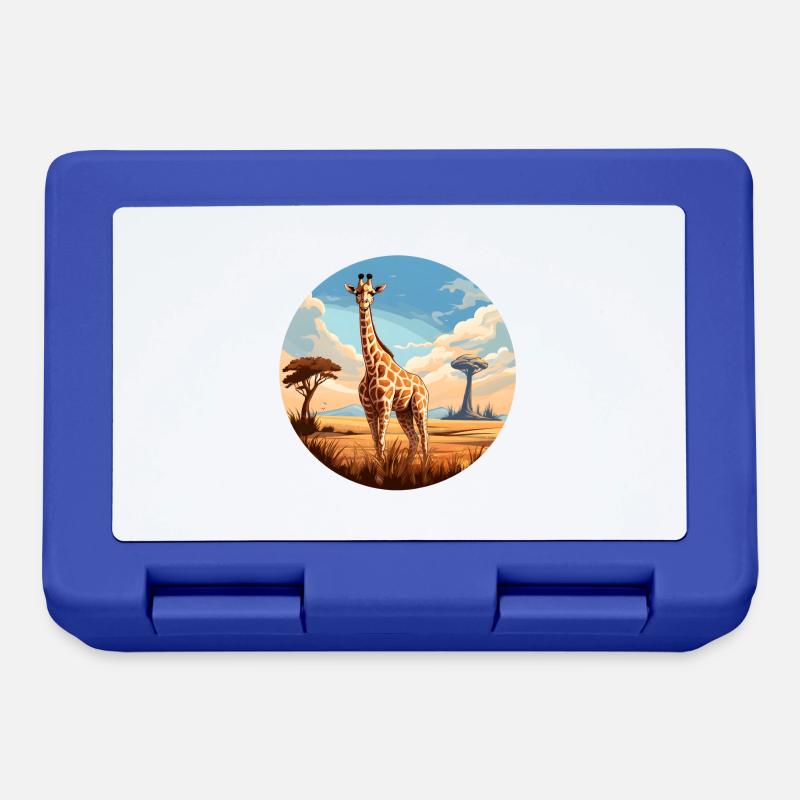 Giraffe - Lunchbox - royal blue