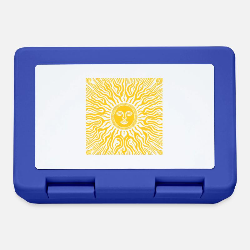 Decorative Sun Design - Lunchbox - royal blue