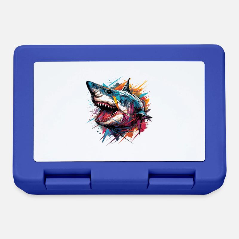 Shark abstract - Lunchbox - royal blue
