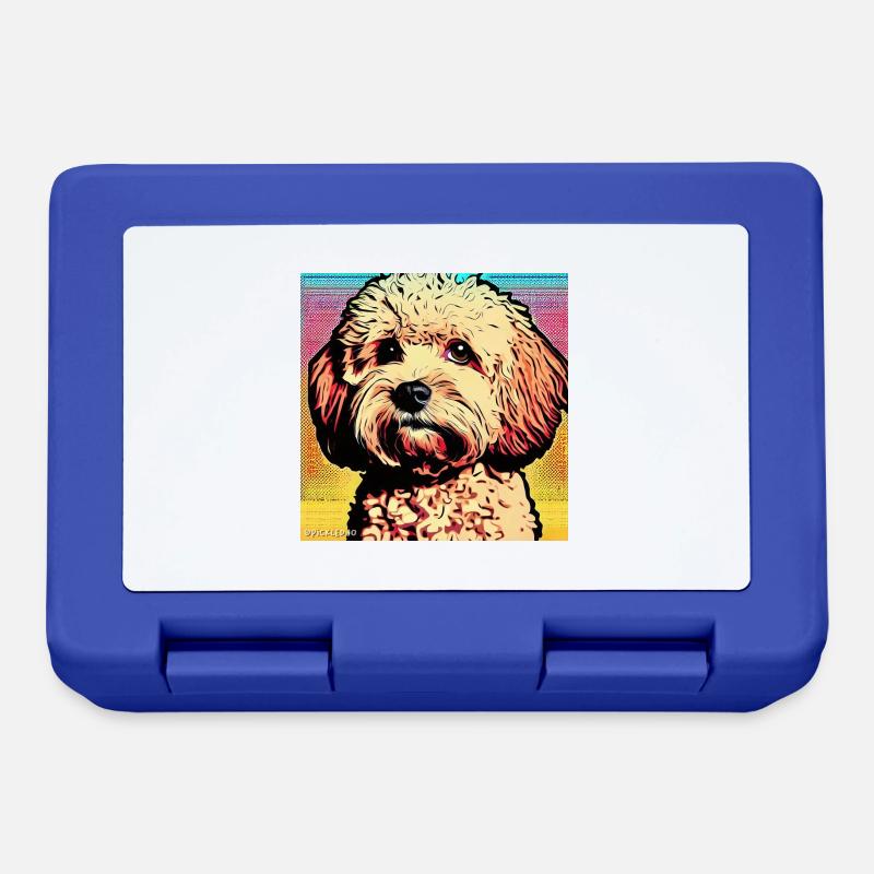 Poodle Cross pop art - Boîte à goûter - bleu royal