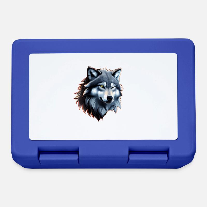 Loup - Boîte à goûter - bleu royal