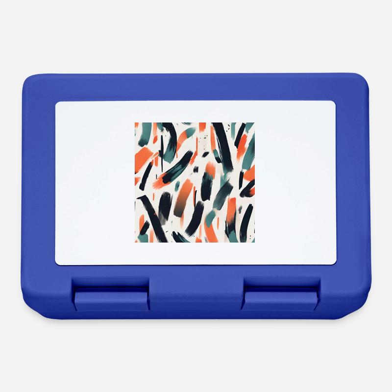 Modernes Pinselstrichdesign - Brotdose - Royalblau