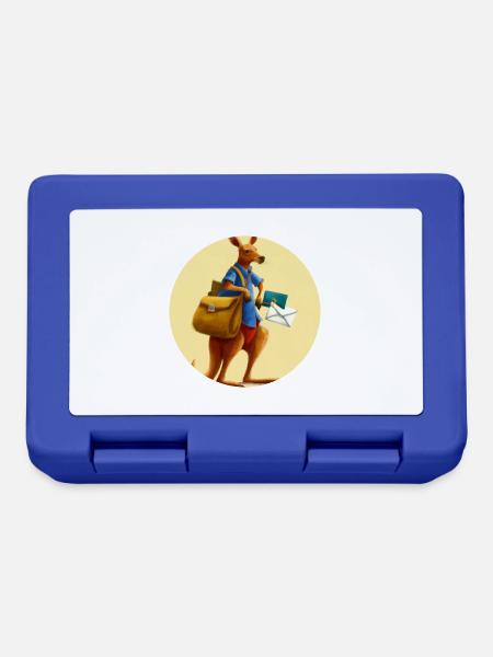 Känguru Briefträger - Brotdose - Royalblau