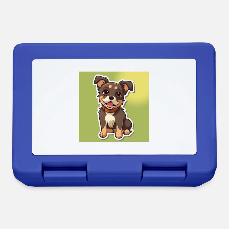 Dessin animé de chien 8 - Boîte à goûter - bleu royal