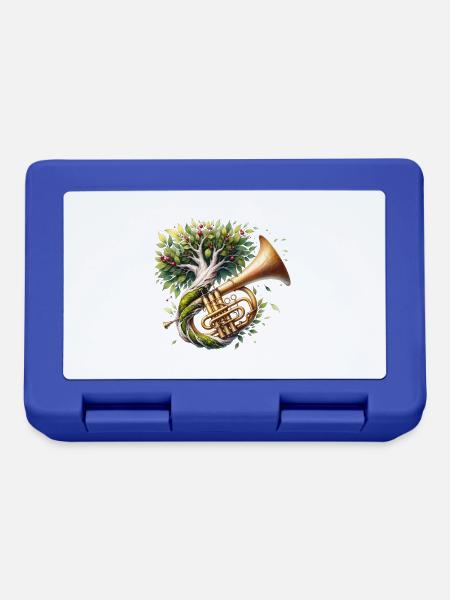 Trompete Musik Baum Orchester BigBand - Brotdose - Royalblau