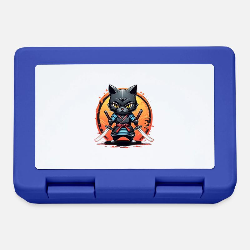 Ninja cat #4 - Boîte à goûter - bleu royal