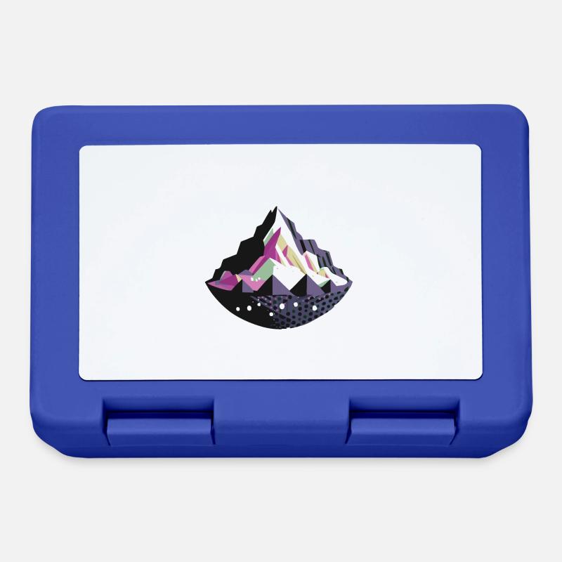 Abstract Mountain logo - Lunchbox - royal blue