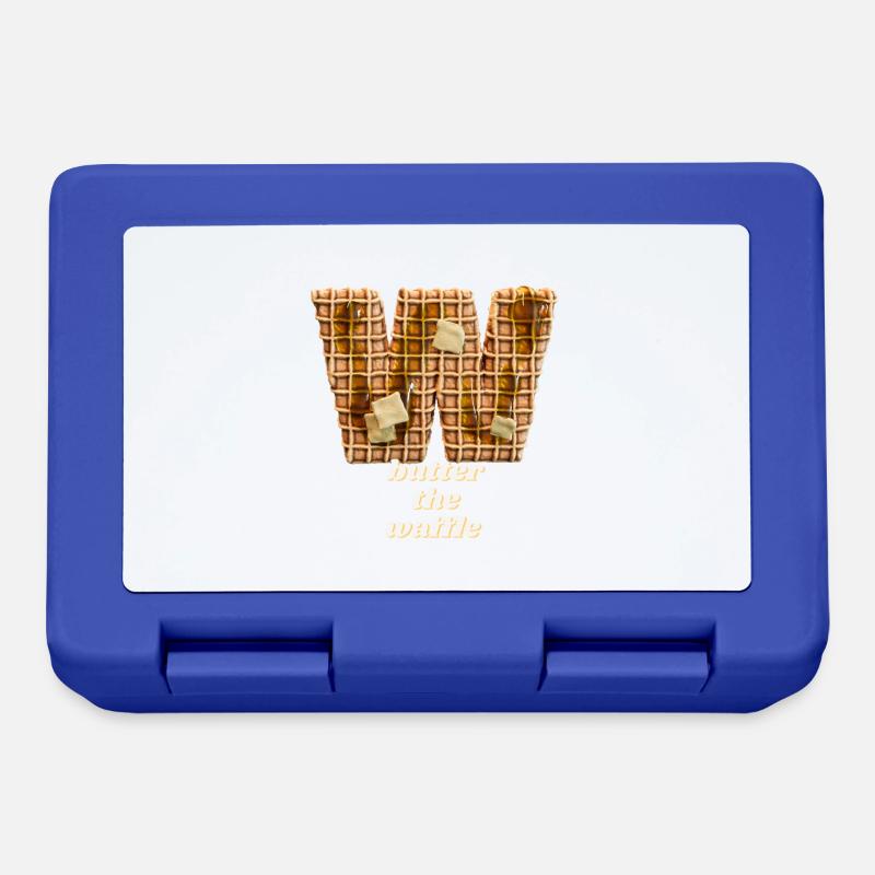 Gaufre - Beurrer la gaufre - Boîte à goûter - bleu royal