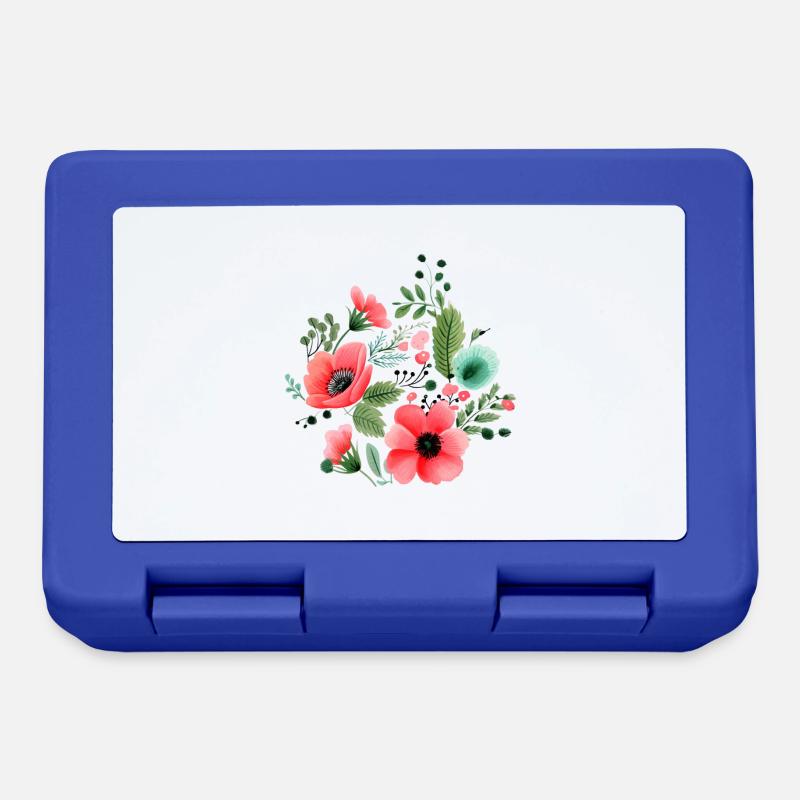 Fleurs de pastèque - Boîte à goûter - bleu royal