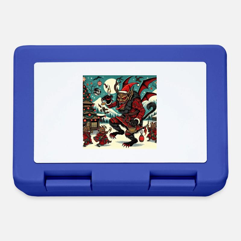 Noël Krampus - Boîte à goûter - bleu royal