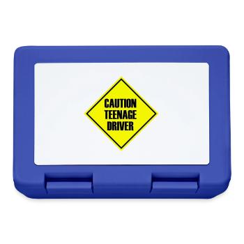 Caution Teenage Driver - Lunchbox - royal blue - Front
