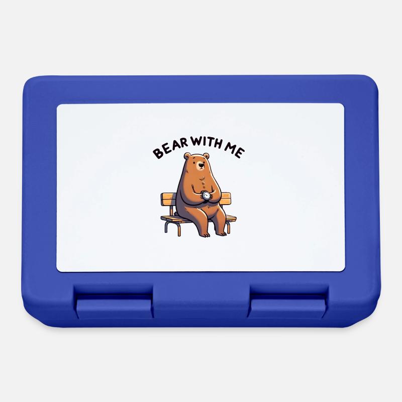 Bear With Me - Lunchbox - royal blue