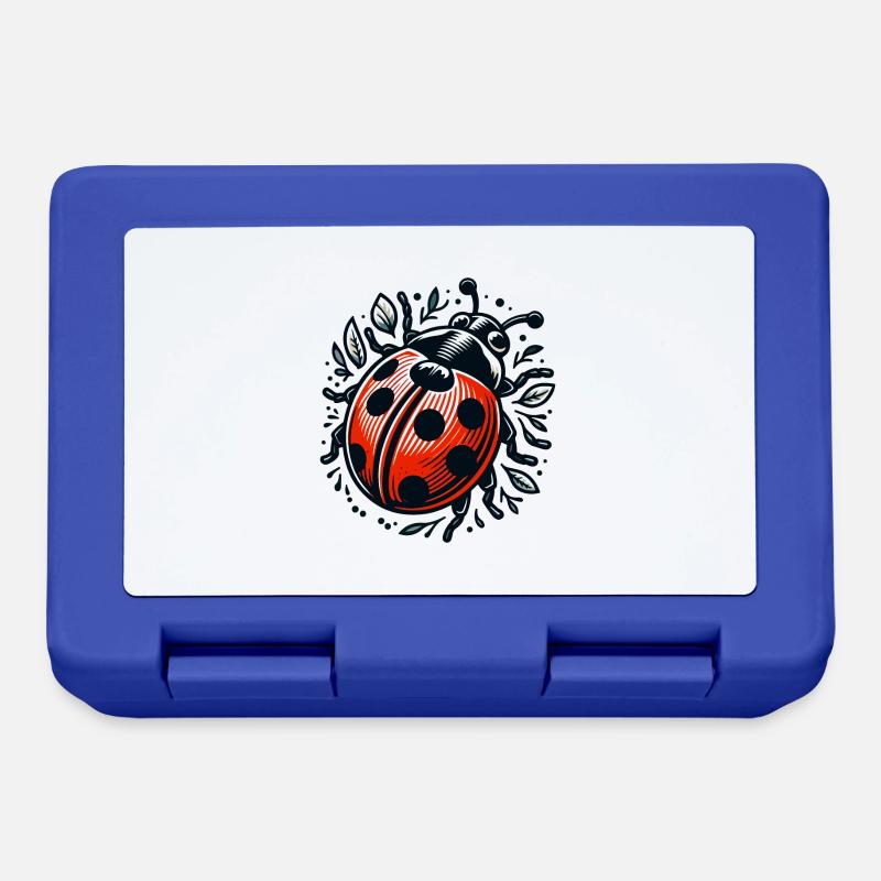 LADYBUG LADYBUG FLYING DOTS INSECT LUCK - Lunchbox - royal blue
