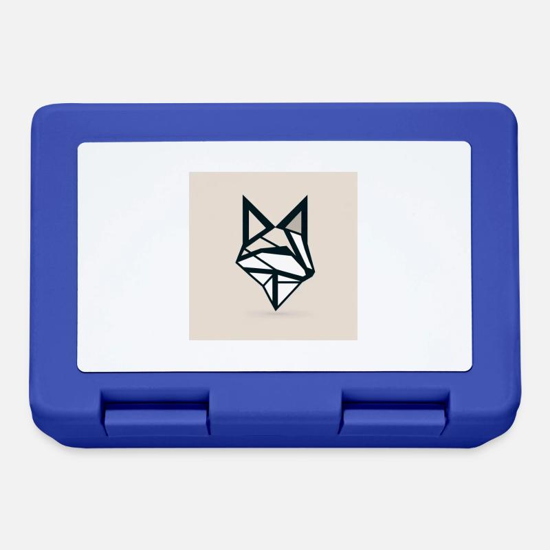Geometric Minimal Fox - Lunchbox - royal blue