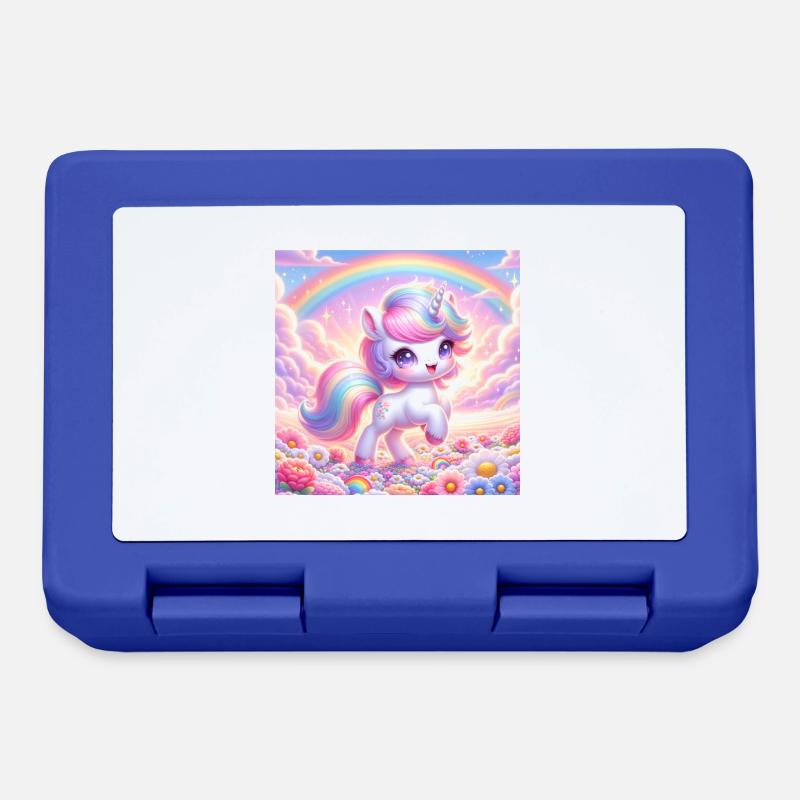 Licorne de dessin animé 2 - Boîte à goûter - bleu royal
