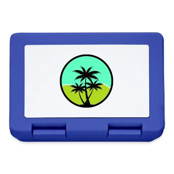 Palm trees - Lunchbox - royal blue - Front