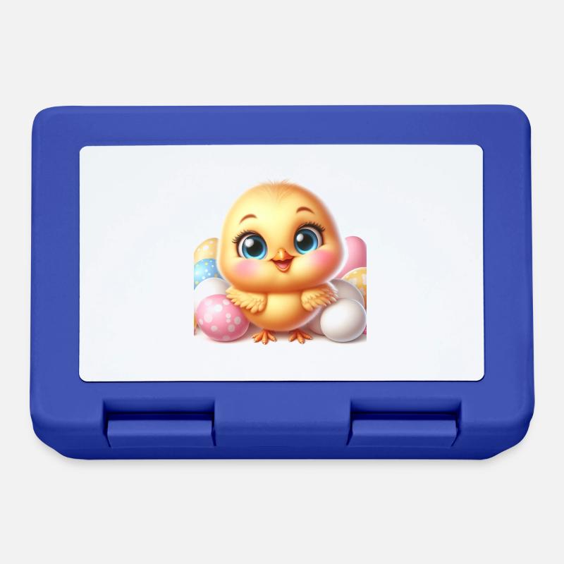 Sweet Chick The Chick with Colored Easter Eggs - Lunchbox - royal blue