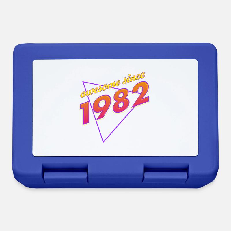 Rétro - Awesome since 1982 - Boîte à goûter - bleu royal