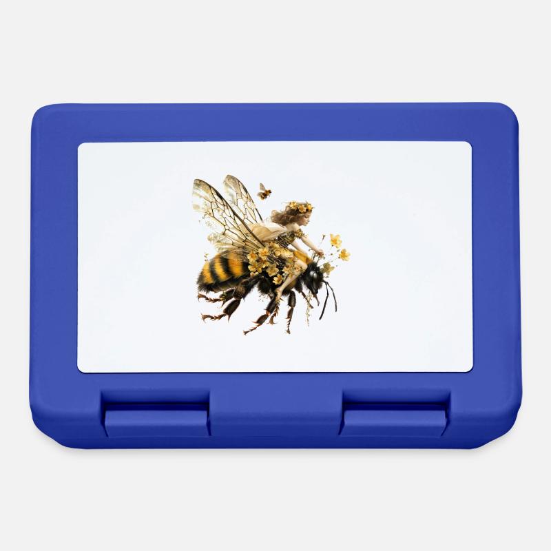 Gute Fee reitet auf einer Hummel - Brotdose - Royalblau