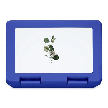 Grüner botanischer Buchstabe V - Brotdose - Royalblau - Vorne