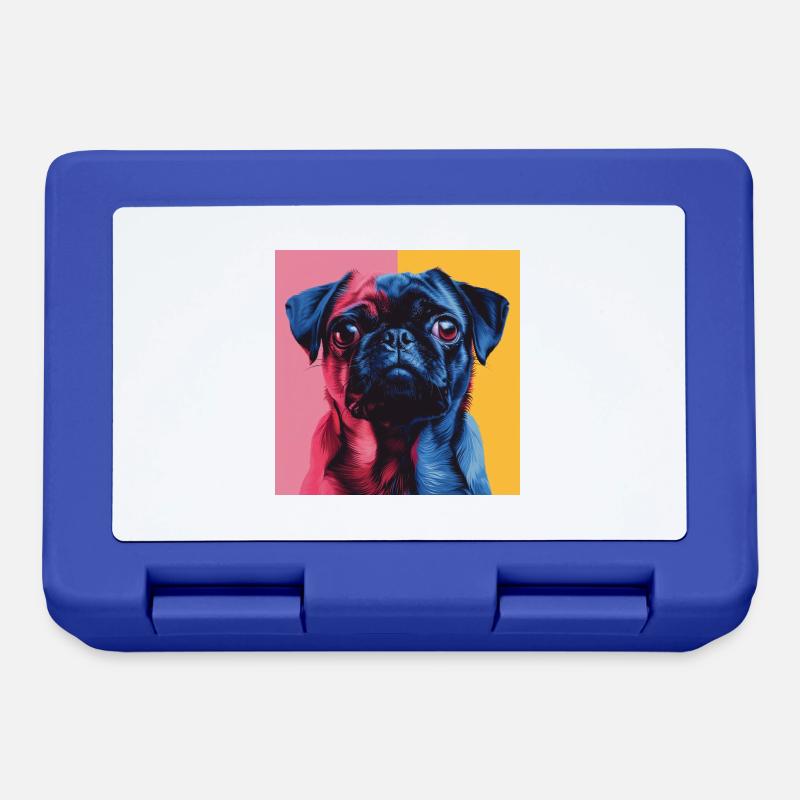 Mops - Brotdose - Royalblau