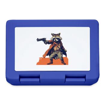 raccoon gunslinger - Lunchbox - royal blue - Front