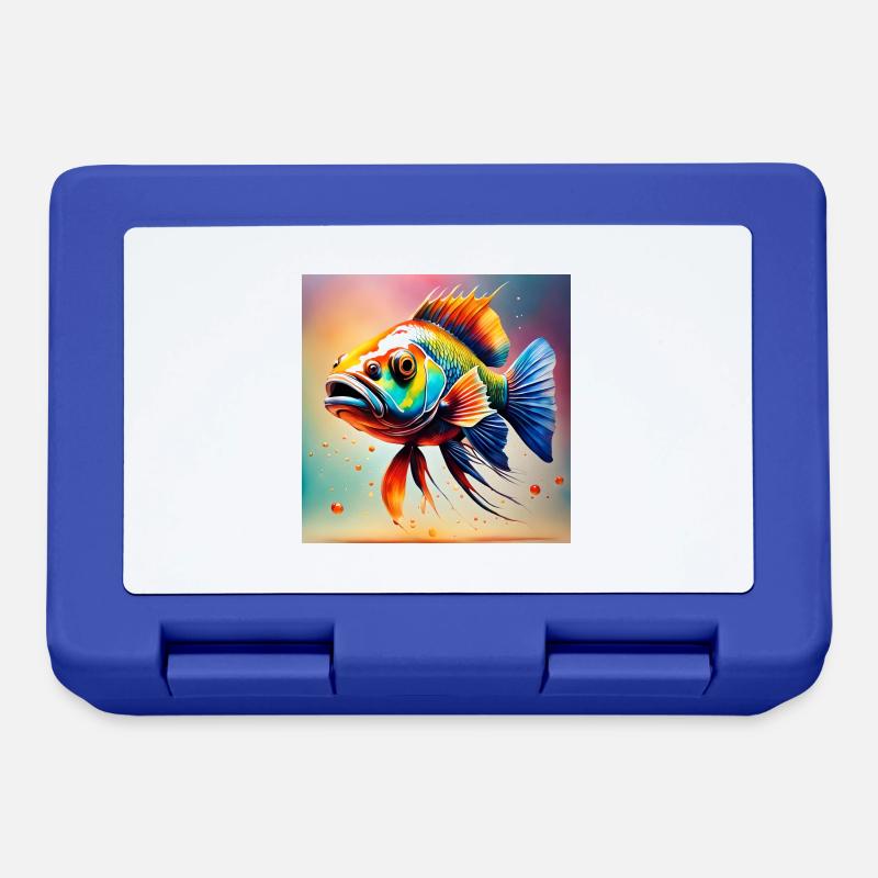 Fish colored - Lunchbox - royal blue
