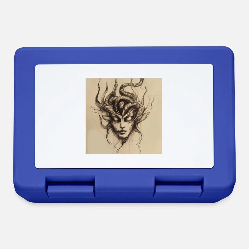 Ancient Mask - Lunchbox - royal blue