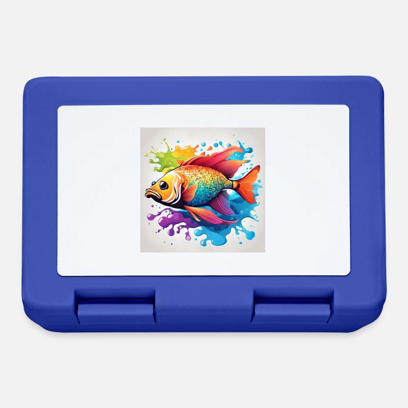 Fish colored sad - Lunchbox - royal blue