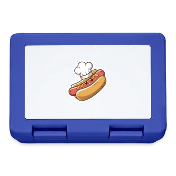 Süßer Kawaii Hot Dog - Brotdose - Royalblau - Vorne