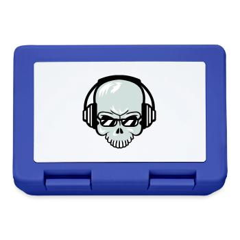 Skull Skeleton Skull Horror Halloween Head - Lunchbox - royal blue - Front