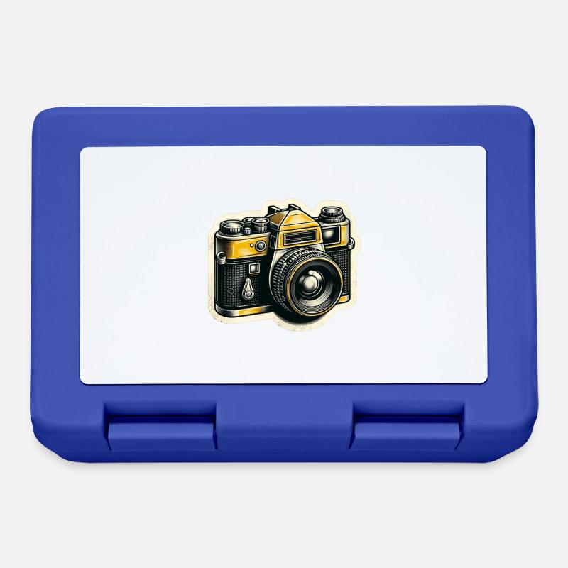 Yellow camera - Lunchbox - royal blue
