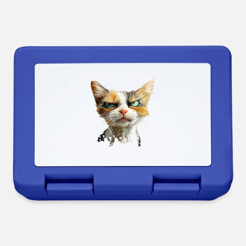 Crumpy Cat - Brotdose - Royalblau