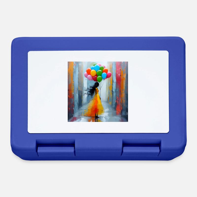 Ballons - Boîte à goûter - bleu royal