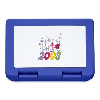 Year of birth 2003 wildflowers - Lunchbox - royal blue - Front