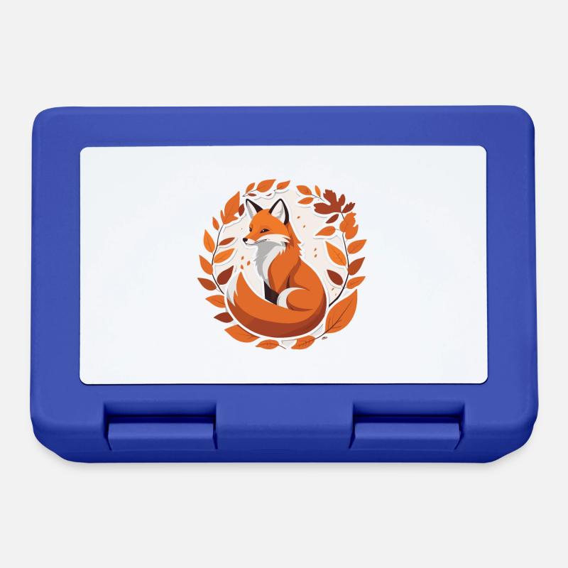 Fuchs im Herbst #2 - Brotdose - Royalblau