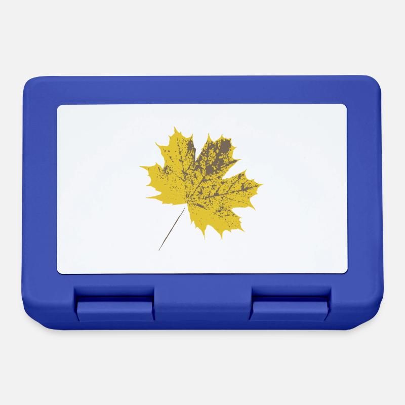 Feuille d’érable jaune - Boîte à goûter - bleu royal