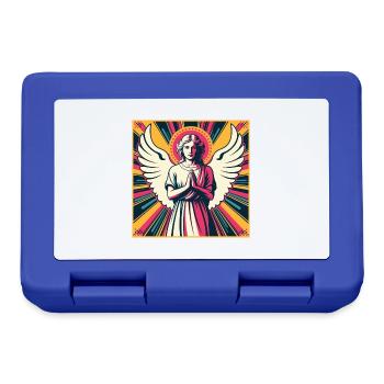 Schutzengel Pop-Art - Brotdose - Royalblau - Vorne