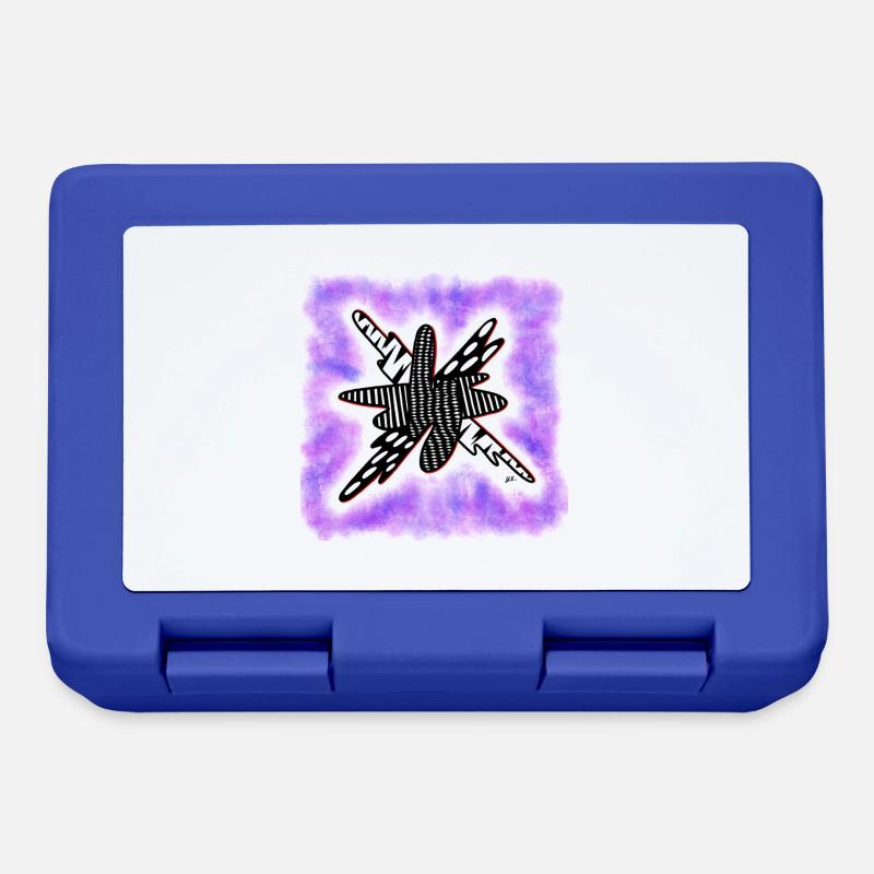 Creative patterned blob on violet - Lunchbox - royal blue