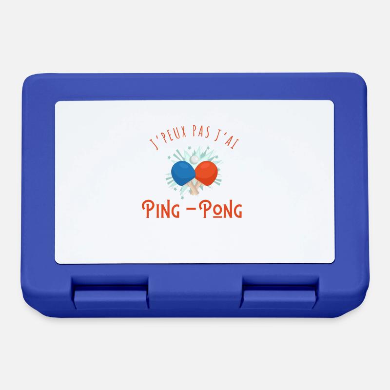 J’peux pas j’ai ping pong - idée cadeau - Boîte à goûter - bleu royal